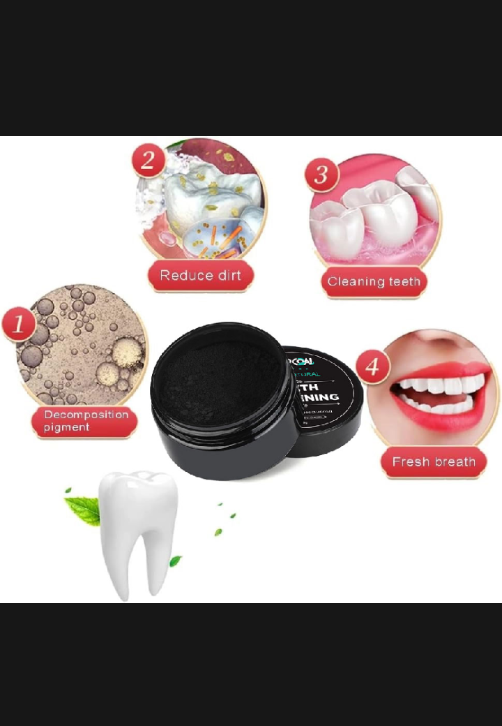 Wow White (Activated Charcoal Teeth Whitening Powder) 60 Grams